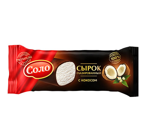 Сырок "Соло" глазированный с кокосом Сырок "Соло" глазированный с кокосом
