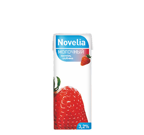 Молочный коктейль "Novelia" Клубника Молочный коктейль "Novelia" Клубника