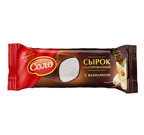 Сырок "Соло" глазированный с ванилином Сырок "Соло" глазированный с ванилином
