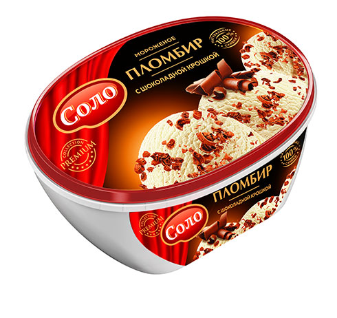 Мороженое "Соло" Пломбир с шоколадной крошкой Мороженое "Соло" Пломбир с шоколадной крошкой